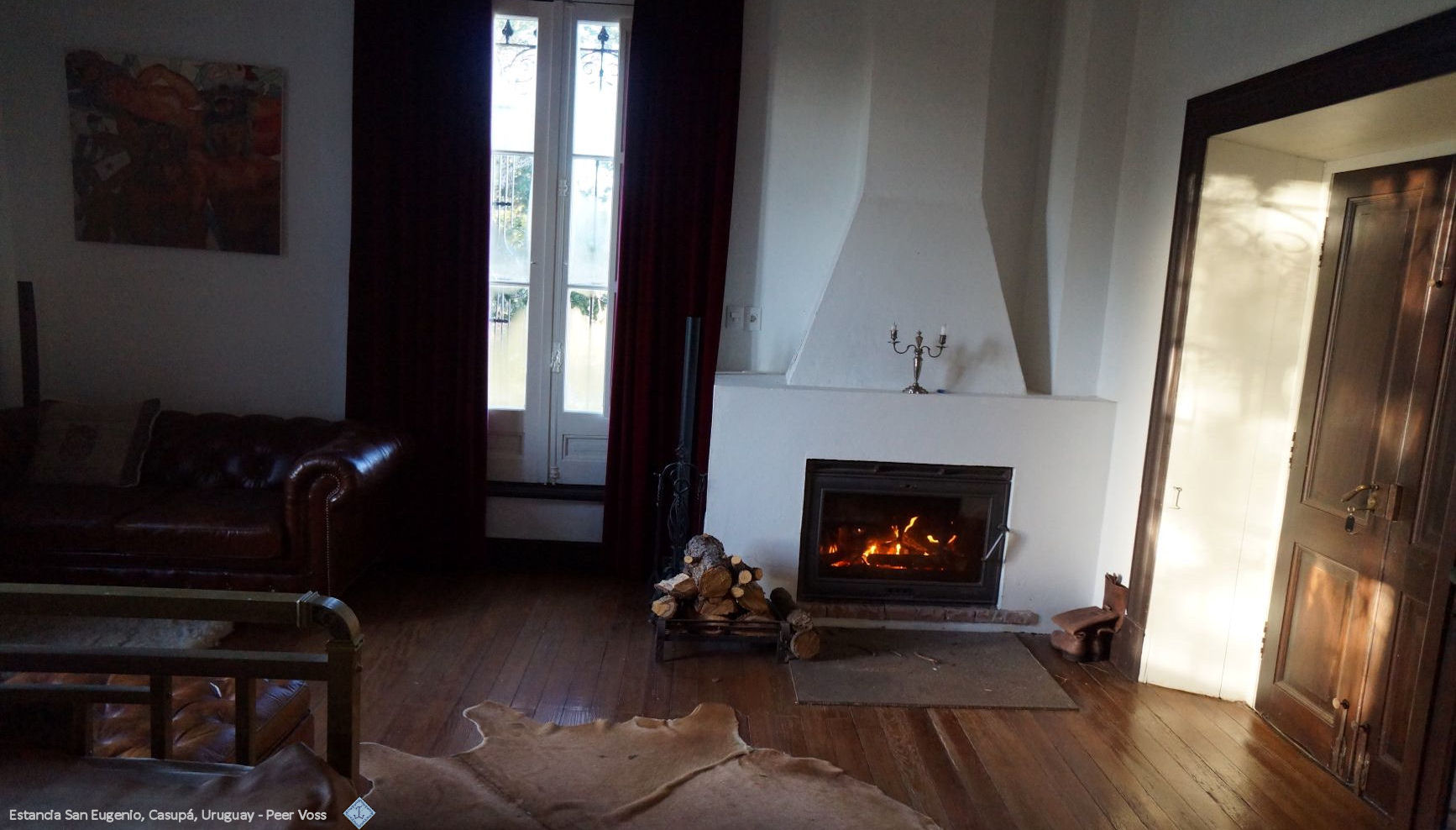 Estancia guest room w fireplace